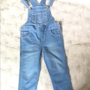 Light wash kids pants overalls